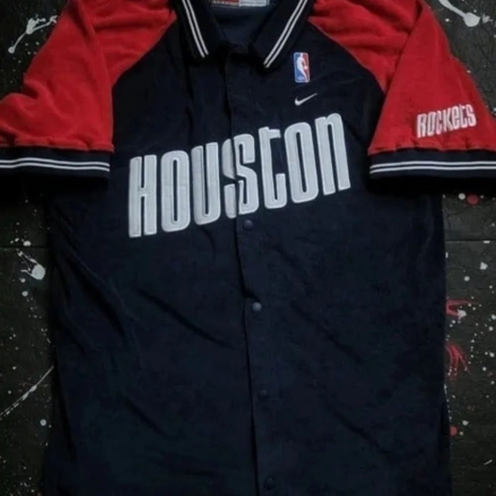Houston Rockets vintage Nike stitched NBA throwback terry cloth shirt XL